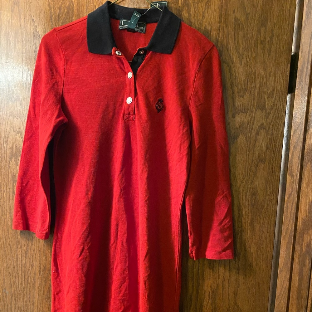 New ralph lauren size small polo dress red